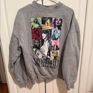 Taylor Swift Multicolor Graphic Crewneck Sweater